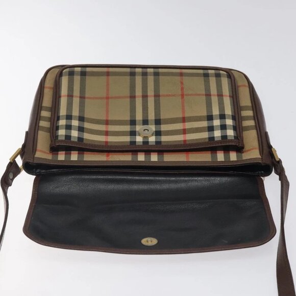 Burberrys Nova Check Shoulder Bag Canvas Beige Auth BA1938 - Picture 11 of 15